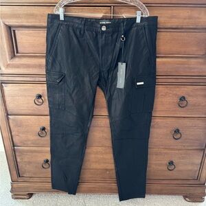 Hyper Denim Black Leather Pants